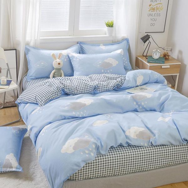 

bedding sets elka summer fresh style washed cotton duvet cover three-piece suit four-piece oceania