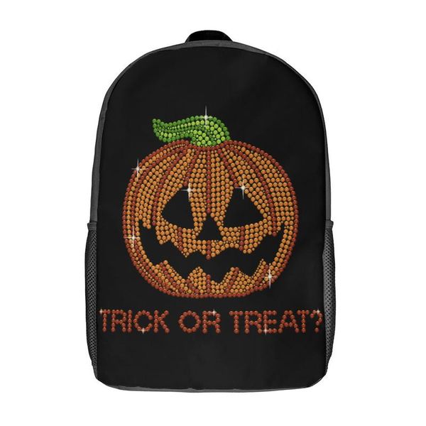 

backpack halloween pumpkin trick or treat backpacks funny durable unique polyester travel youth bags