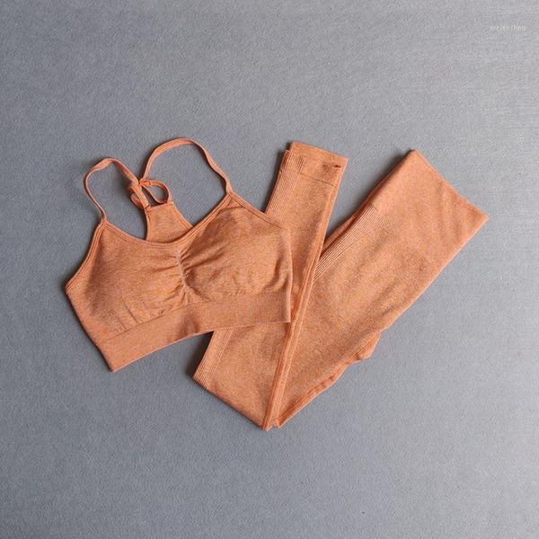 

yoga outfit 2pcs women suit gym set crop sport bra seamless leggings workout running clothing wear athletic