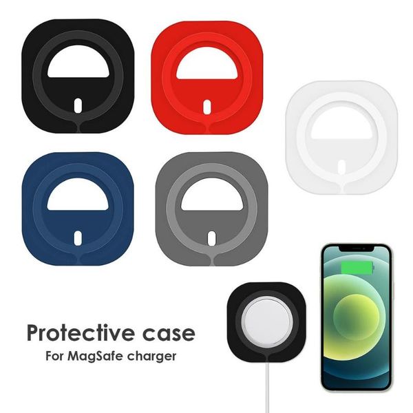 

cell phone mounts & holders silicone protective pad case with suction cup for mag-safe charger cover