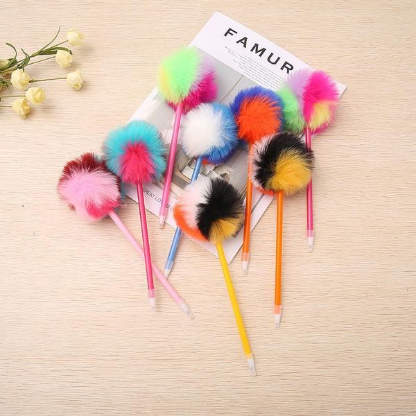 

pen straight creative stationery cute colorful ball rainbow neutral korean signature