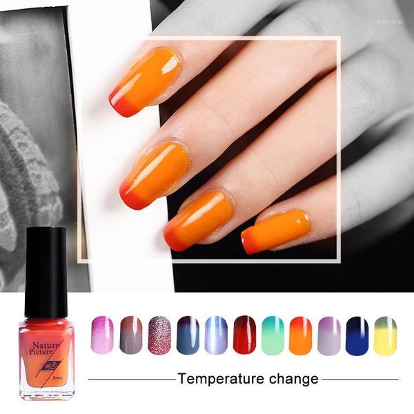 

ly 1 pcs thermal changing color nail gel polish varnish lacquer ms881
