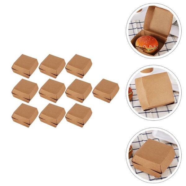 

gift wrap 30pcs take-out food packaging cases outdoor kraft paper boxes