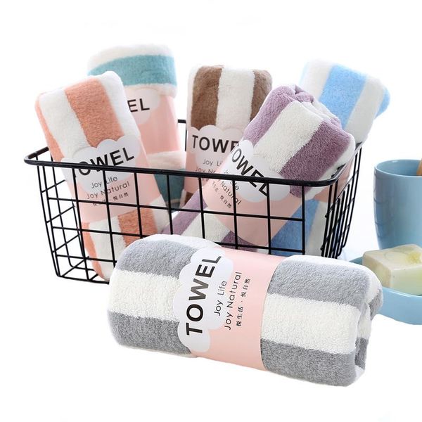 

towel t057a absorbent stripe face care soft microfiber bathroom home towels