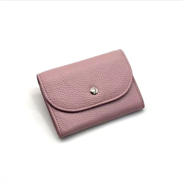 

purse new small wallet women's short ultra thin head layer cattle leather bag pocket, Red;black