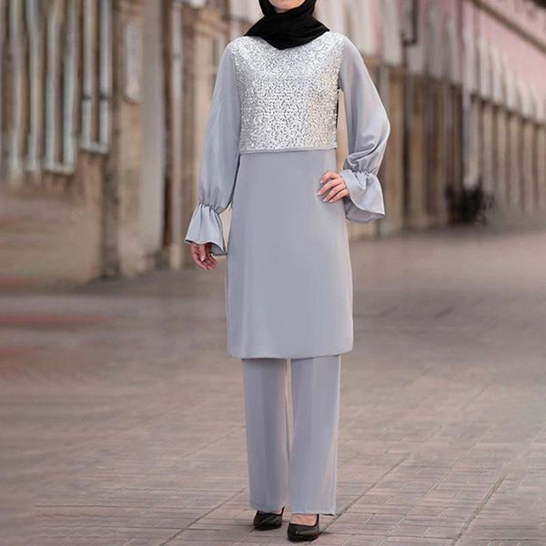 

ethnic clothing muslim woman's set southeast asia middle eastern women dress fashion sequins malay abaya dubai sets donsignet, Red