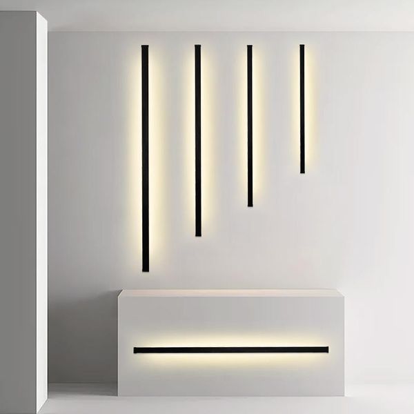 

wall lamps modern bedside lamp for bedroom living room led long strip lights nordic home decoration mirror backlight sconce
