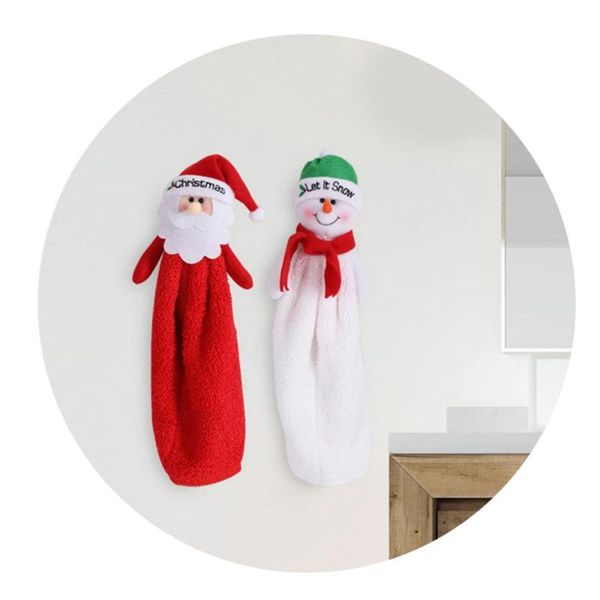 

towel christmas handcloth santa claus snowman bathroom water absorbing towels decoration for home