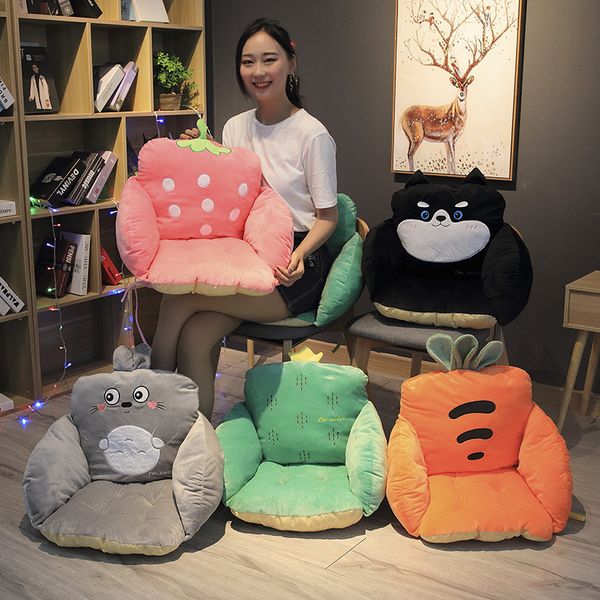 

45*45cm cartoon animal seat cushion plush sofa animal fruit pillow pp cotton stuffed for chair sofa children grownups