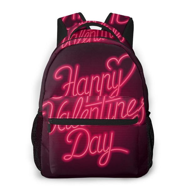 

backpack 2021 happy valentines day sign school bag men backbag travel daypacks male leisure women gril