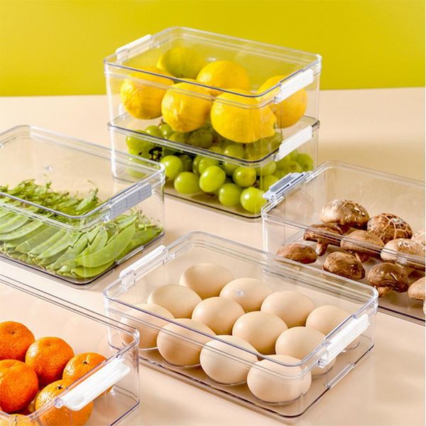 

transparent egg box organizer kitchen case refrigerator storage crisper fridge container plastic home bottles & jars