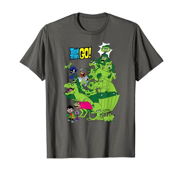

teen titans go beast boy stack t shirt, White;black