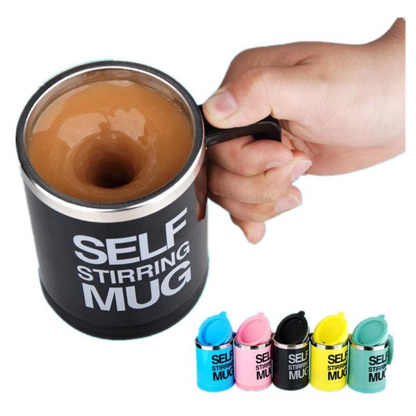 

mugs 400ml automatic electric lazy self stirring mug cup coffee milk mixing smart stainless steel juice mix drinkware