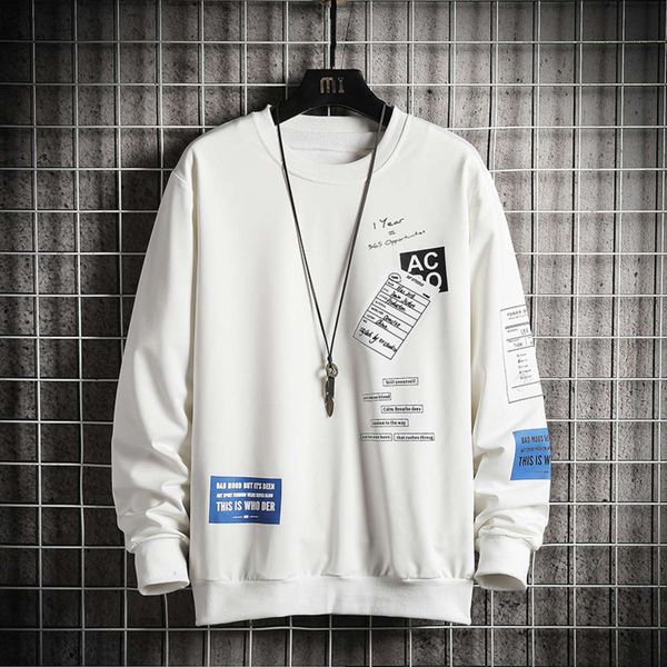 

men's hoodies & sweatshirts sweater youth student's personality letter painting pastes the tide leisure wei yi coat ihtq, Black