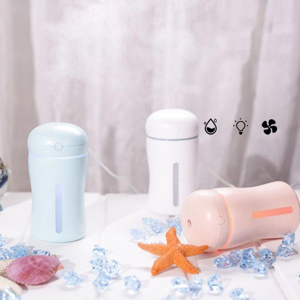 

mini humidifier with led night light heart cool mist air freshener scent diffuser usb fan fragrance lamps