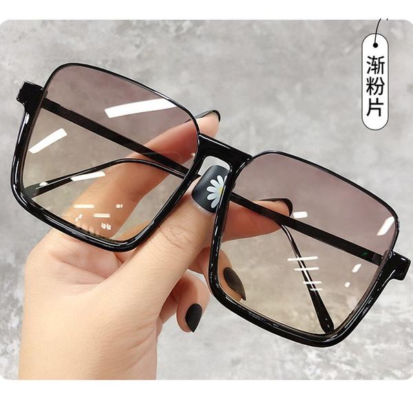

sunglasses square big frame fashion glasses street style ladies 2021, White;black