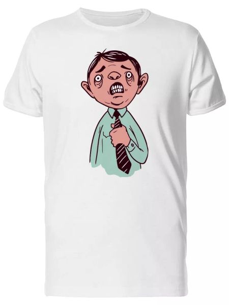 

office worker with a tie men's tee -image by shutterstock, White;black