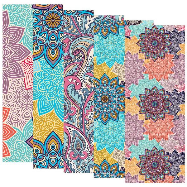 

yoga mats mandala flower pilates women indoor gymnastics gym tapetes microfiber suede home exercise for beginner 6mm