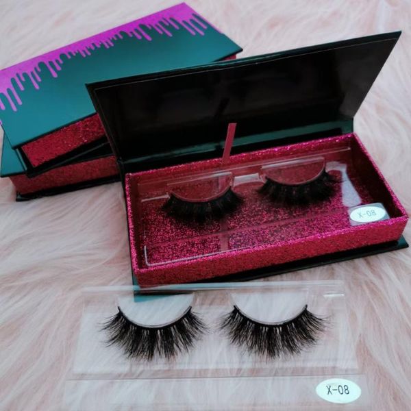 

false eyelashes x series full strip handmade cruelty real mink lashes