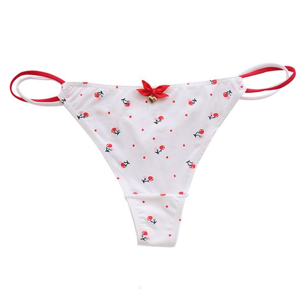 

women t-back t-string thongs panties transparent strawberry cherry pretty girls ladies low-waist needless underwear, Black;pink