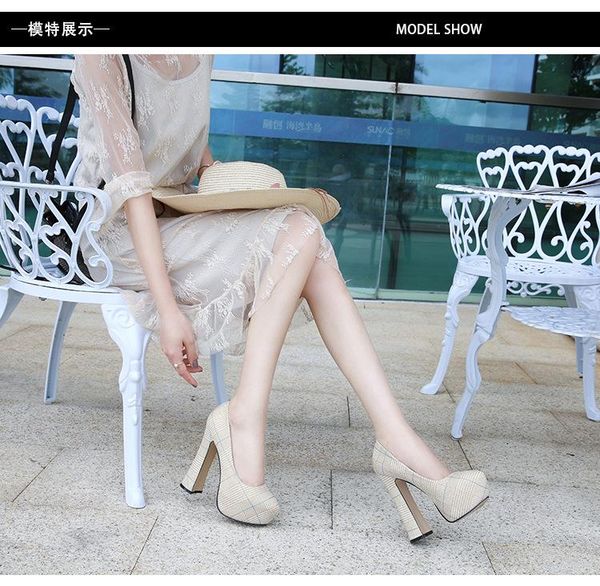 

dress shoes rocwickline summer and autumn women's super high heels platform buckle strap peep toe hoof classics fashion novelty, Black