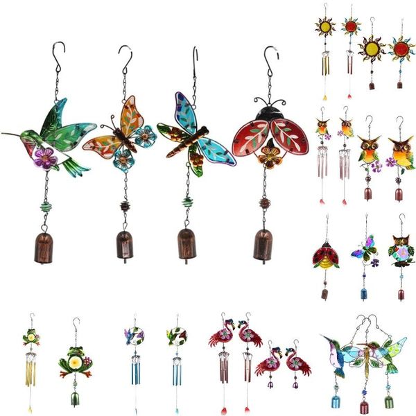 

decorative objects & figurines window balcony hummingbird decor wind chimes yard home wall hanging bird bells ornament for door decorarions