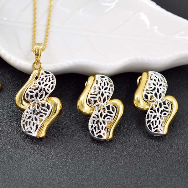 

earrings & necklace zea dear jewelry big sets for women pendant romantic set party water drop findings, Silver