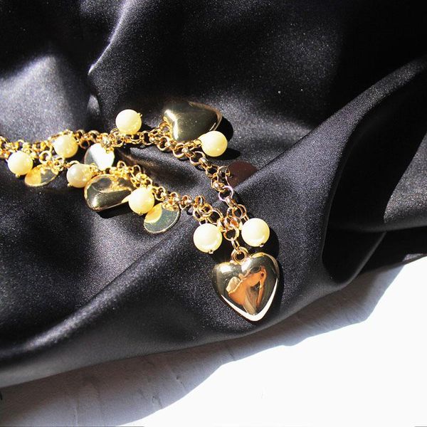 

tide hip hop necklace trendy style street fashion ins heart-shaped pendant pearl for women jewelry gifts necklaces, Silver