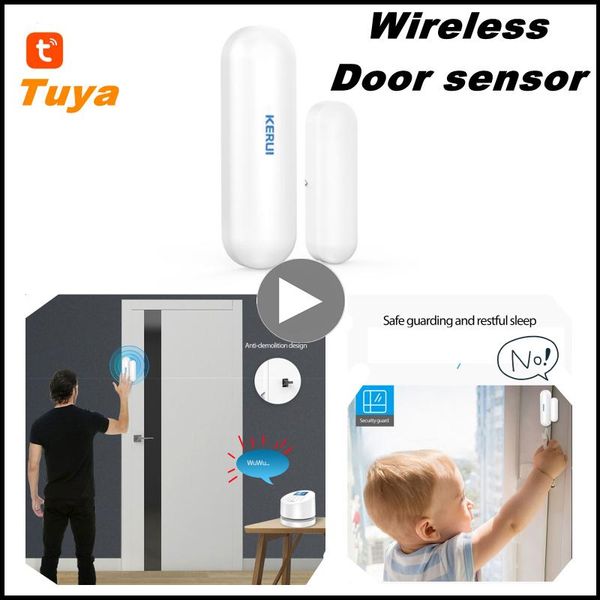 

smart home sensor tuya wifi door alarm window open closed detectors magnetic switch app alert car garden security system