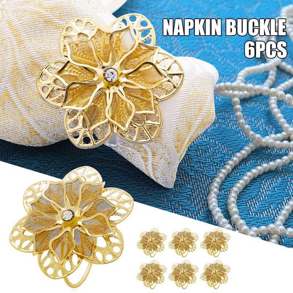 

napkin rings alloy multipurpose hollow floral buckle exquisite table decoration for home el restaurant