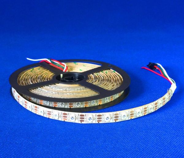 

4m dc5v ip65 ws2812b led digital strip,60pcs ws2812b/m with 60pixels;57.6w;white pcb;waterproof in silicon coating strips