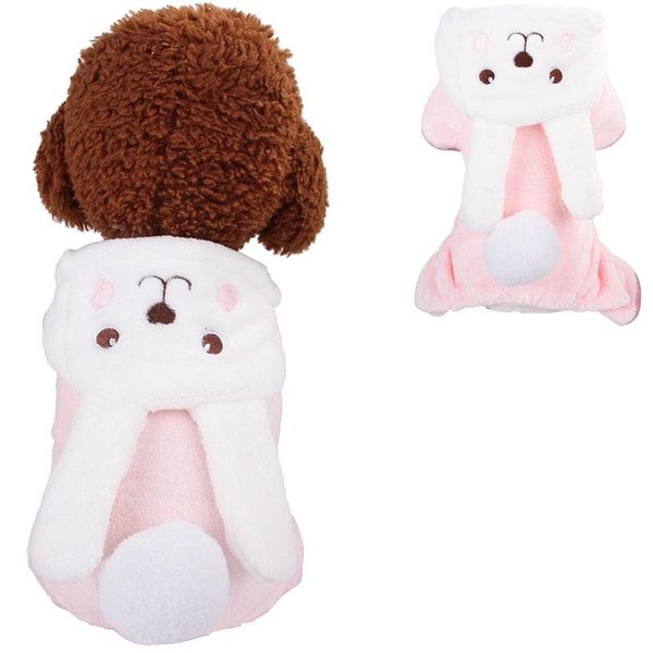 

dog apparel clothes winter jumpsuit for dogs pink 4 legs overalls fleece hooded coat puppy body suits clothing s xxl