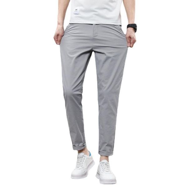 

men's pants 4 color 2021 mens slim fit business dress for men suit autumn formal trousers black blue