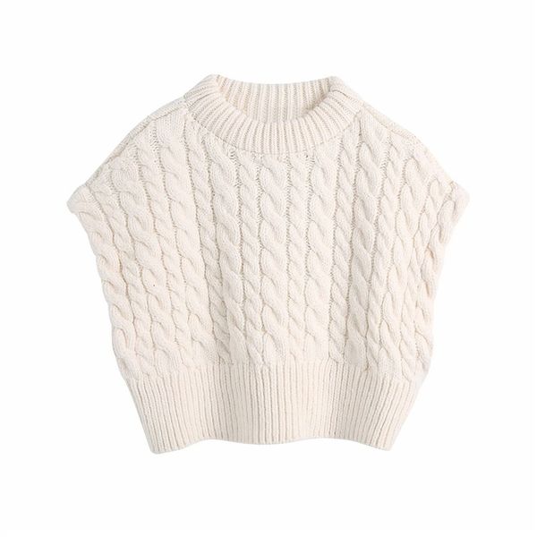 

women's sweaters women spring fashion za knitted pullover short vest female casual o-neck sleeveless white loose girls jumpers pm8, White;black