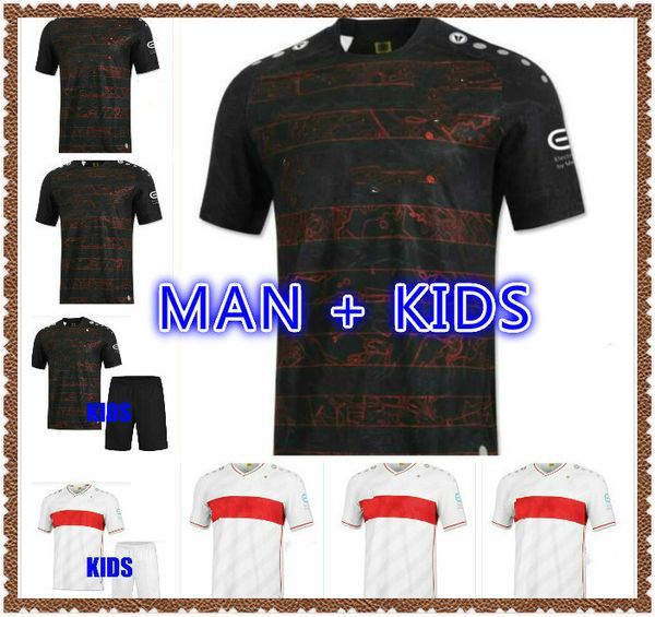 

new 20 21 vfb stuttgart soccer jerseys home away 2021 maillots didavi grahl w.silas gonzalea mangala football shirts, Black;yellow