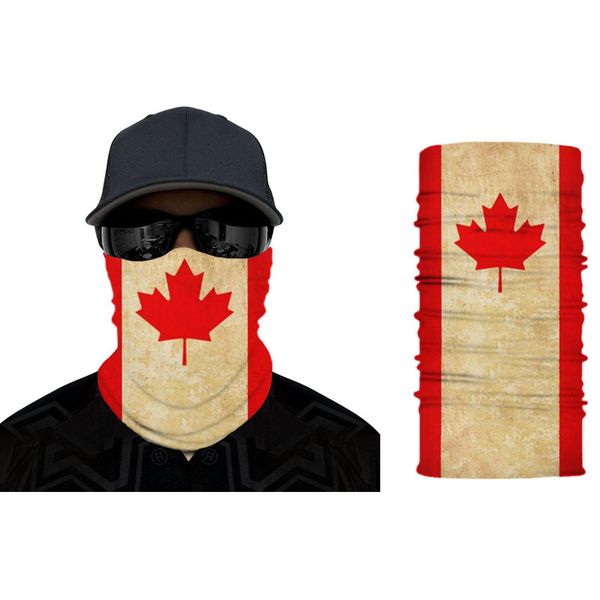 

riding outdoor maple leaf 3d digital printed headband magic mask men's and women's sunscreen bib