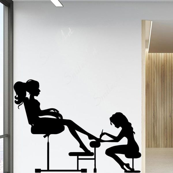 

wall stickers creative nail salon waterproof home decor living room bedroom removable diy pvc decoration accessories