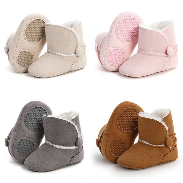

winter snow baby boots colors warm fluff balls indoor cottton soft rubber sole infant newborn toddler thicken baby shoe