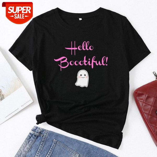 

t-shirt pullover loose letter printing women's bottoming shirt short-sleeved #pb4b, White