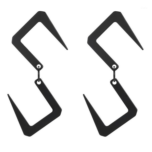 

hooks & rails 2pcs metal s-shaped hanging stainless steel camping outdoor storage