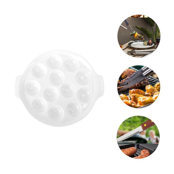 

1pc escargots baking plate dish ceramic snail storage (white) dishes & plates