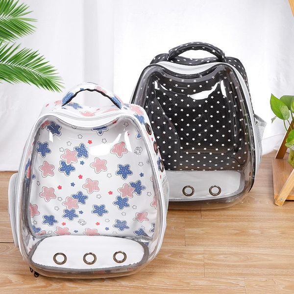 

cat backpack pet portable breathable outdoor travel bag transparent space cage transport 257707 carriers,crates & houses
