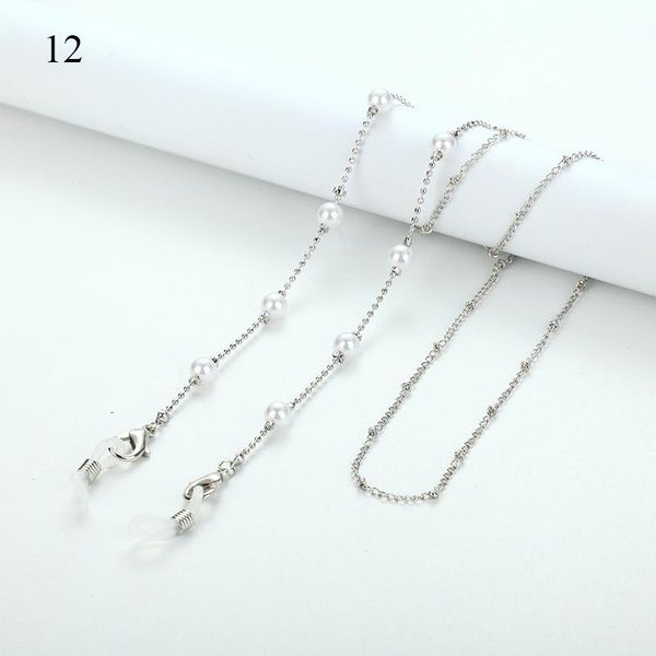 

sunglasses frames peach heart glasses chain star moon pearl beaded eyeglasses mask hanging metal, Silver