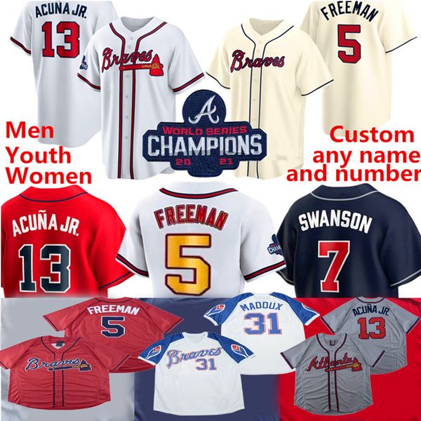 

2021 ws gold program jersey ronald acuna jr.freddie an ozzie albies ender inciarte sean newcomb joc pederson eddie rosario jorge soler men w, Blue;black
