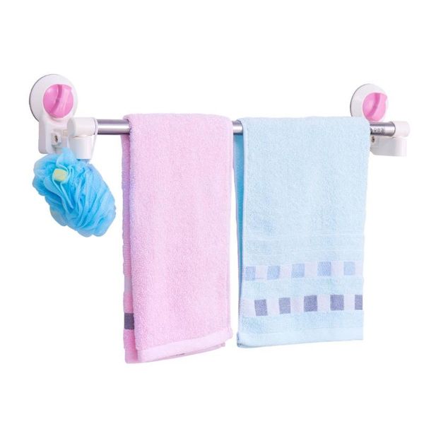 

bathroom storage & organization stable stainless steel wall mounted suction cup shower towel pole rack washcloth bar rod no drilling dq1616-