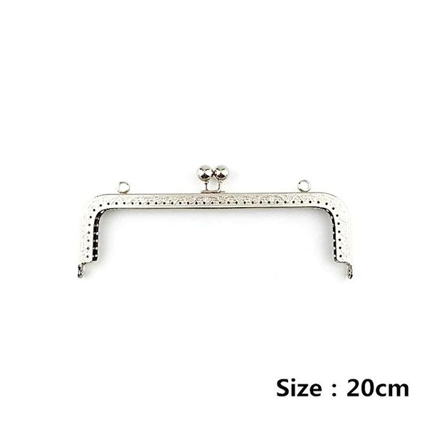 

bag parts & accessories 1pcs rectangle metal kiss clasp lock frame for handle purse diy, Black