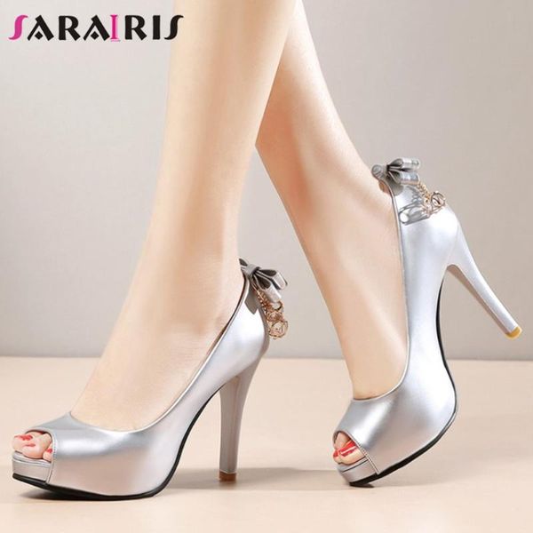 

fashion metallic ladies butterfly knot rhinestone sandals women summer peep toe high heels shoes woman, Black