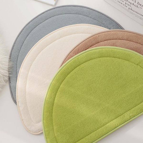 

carpets drop solid non-slip rugs absorbent floor mat soft semicircle doormat for bedroom kitchen entrance foot pad tapis