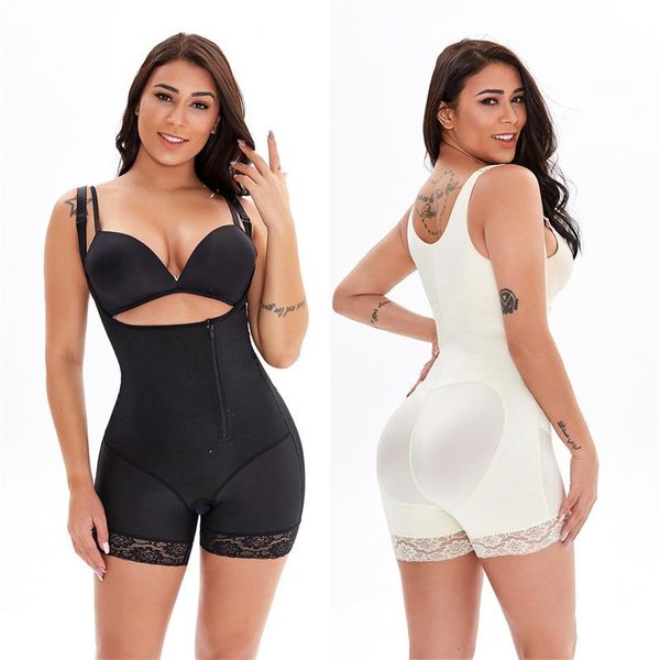 

women's shapers women waist trainer body shaper bodysuit latex shapewear bulifter tummy control corset slimming underwear modelador vip, Black;white