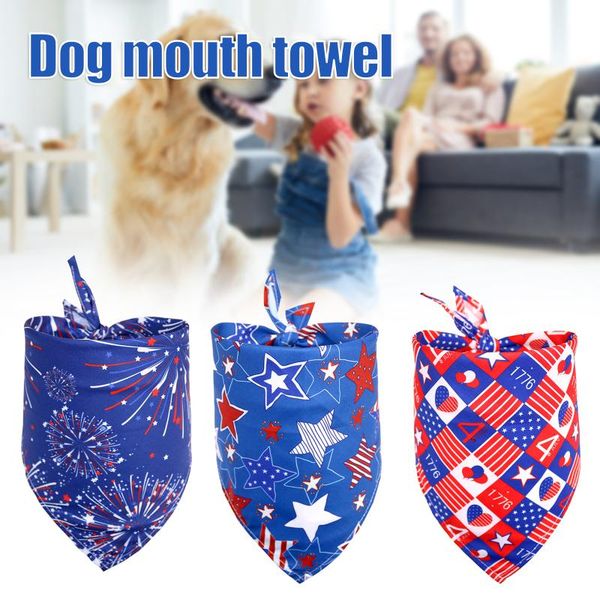 

dog apparel 4 pcs polyester pet bibs absorption washable long lasting durable decor independance day for cat xhc88